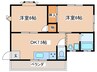 グリーンハイツ 2DKの間取り