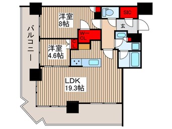 間取図 ﾊﾟｰｸｼﾃｨ柏の葉ｷｬﾝﾊﾟｽ ｻﾞ･ｹﾞｰﾄﾀﾜｰ