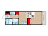グランソレイユ 1Rの間取り