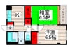 富士美ハイツ 2Kの間取り
