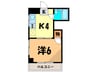 メゾンドギオン 1Kの間取り