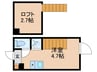 ハーモニーテラス大山Ⅱ 1Rの間取り