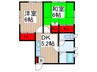 スターボード 2DKの間取り