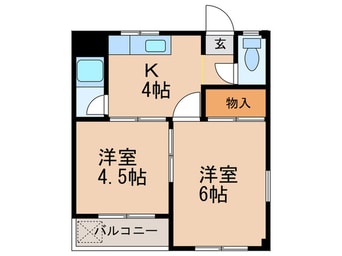 間取図 原田ハイツＢ棟