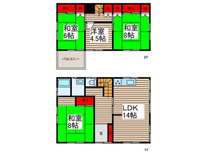 間取図 船橋市薬円台二丁目戸建