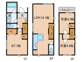 間取図 Kolet府中白糸台♯03