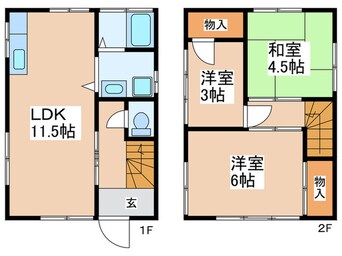 間取図 東京都東大和市戸建て