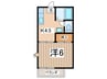 稲荷山ハイツ 1Kの間取り