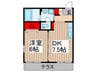 コ－ポマチダ 1DKの間取り