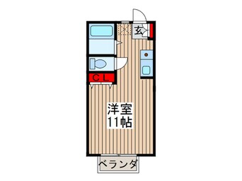 間取図 ワンル－ムＳ－１