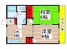 スパ－クルⅢ 2DKの間取り