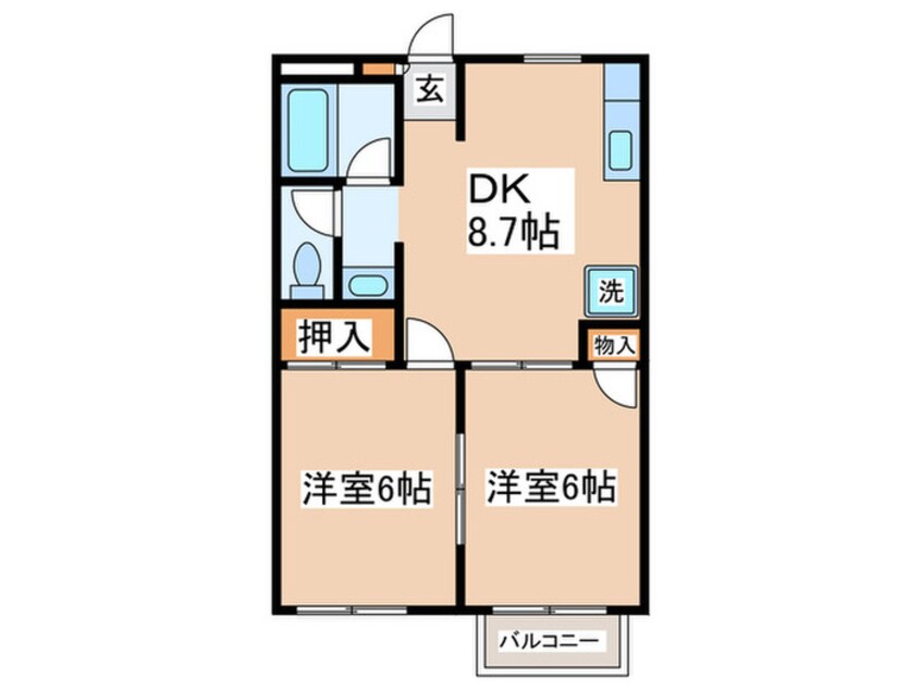 間取図 フィルコート１・２