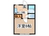 ソレイユ和泉 1Kの間取り