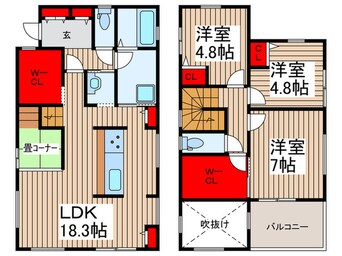 間取図 岡1丁目戸建