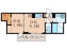 エムエー月島 1DKの間取り