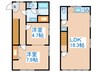 芦花公園戸建 2LDKの間取り