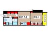 パ－クアクシス東陽町 1DKの間取り