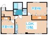 レジ東郷（２１） 2LDKの間取り