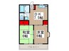 辻コ－ポ 2DKの間取り
