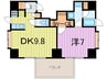リバーレ月島 1LDKの間取り
