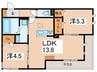 シュクラン 2LDKの間取り