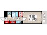 フラットバンブ－ 1Kの間取り