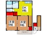 ドミールブラシェ 2DKの間取り