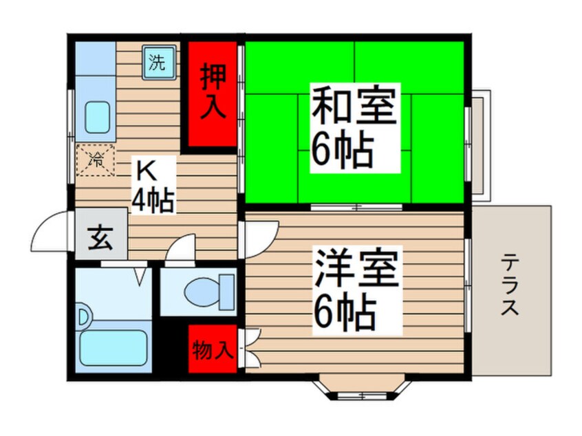 間取図 リベラルハイツＢ