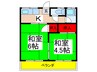 ダイヤハイツ 2Kの間取り