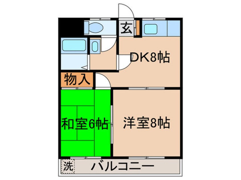 間取図 ハイツ峯岸２