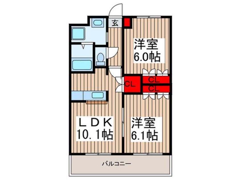 間取図 ディアフレンドＫＯＩＺＵＭＩ