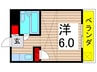 カーザ泉 1Rの間取り