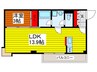 BEIGE COURT THE RESIDENCE 1LDKの間取り