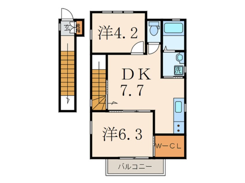 間取図 ラフォーレ　K