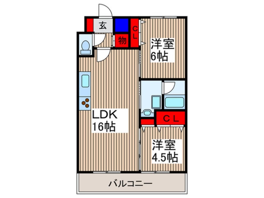 間取図 マルナカビレッジ壱番館