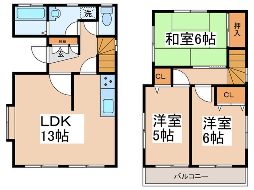 間取図 大沢4丁目貸家