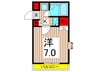 トワイライトⅡ 1Kの間取り