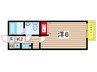 アパルト矢野口 1Kの間取り