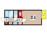 アパルト矢野口 1Kの間取り