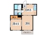 Ｒ　ＳＴＲＥＡＭ 2DKの間取り