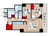 The Kashiwa Tower(1406) 2LDKの間取り