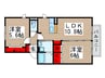 ハウス四季 2LDKの間取り