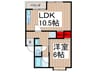 平岡ビル 1LDKの間取り