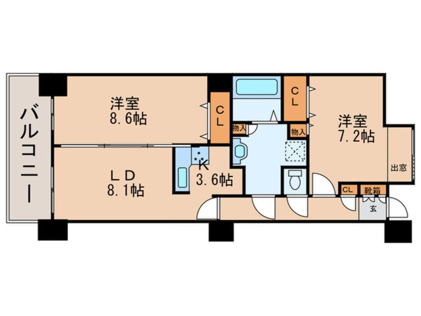 間取図 東雲ｷｬﾅﾙｺ-ﾄCODAN18号棟