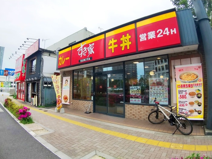 すき家(その他飲食（ファミレスなど）)まで450m 東雲ｷｬﾅﾙｺ-ﾄCODAN18号棟