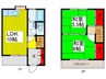 南前川テラスハウス 2LDKの間取り