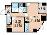 VORT銀座residenceⅡ 1LDKの間取り