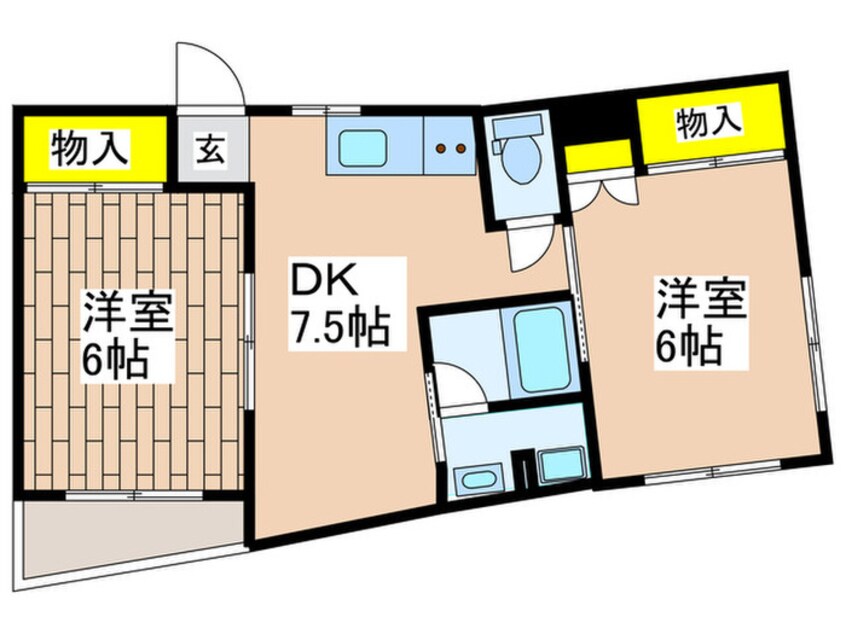 間取図 第六カイビル