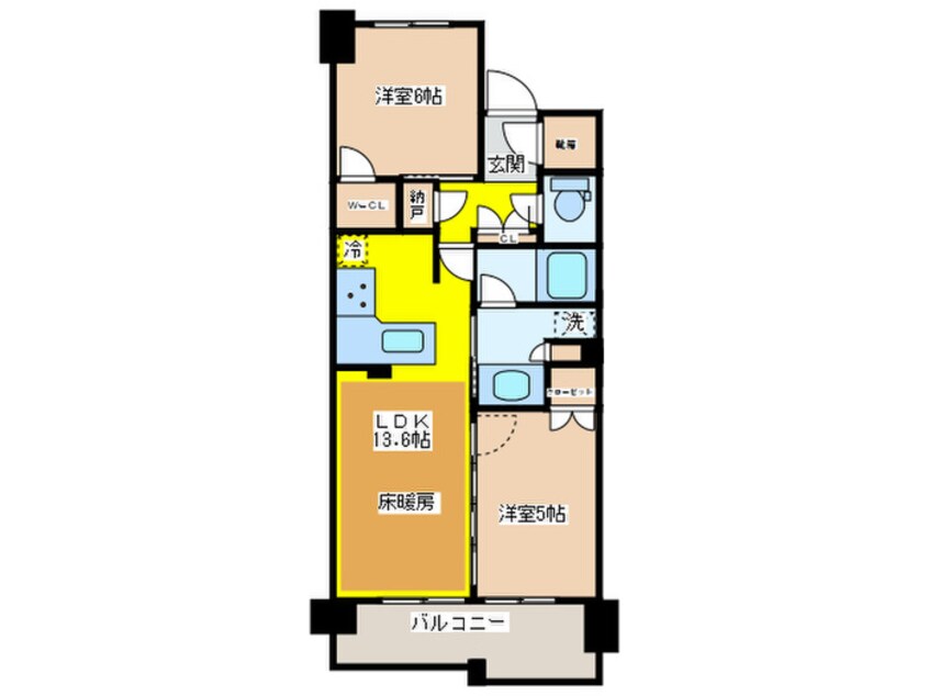 間取図 ﾌﾟﾚﾐｽﾄ有明ｶﾞｰﾃﾞﾝｽﾞ（1507）