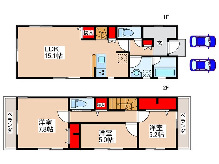 間取り図 東大和市立野戸建01